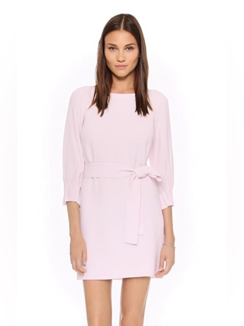 Club Monaco Twyla: Softest Pink Tie-Waist Shift Dress